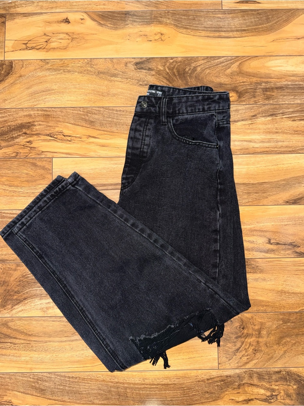 High-Rise Black Wash Distressed Jeans - Picture 2 of 6